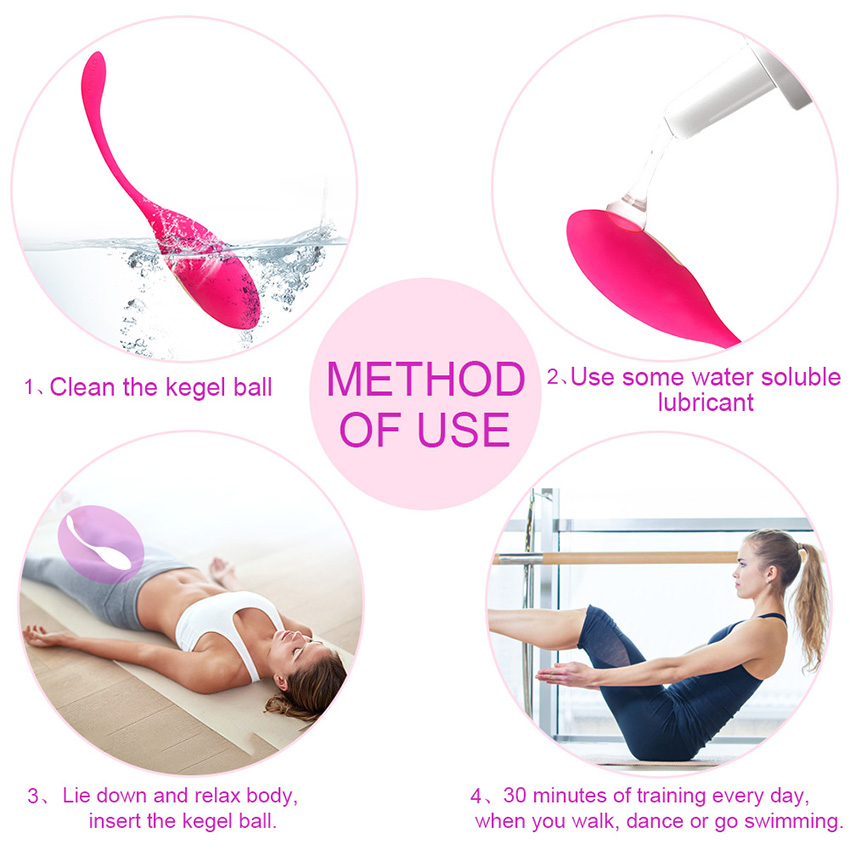 LEVETT Vibrating Egg Remote Control Vibrator Sex Toys for Women Vaginal Tight Exercise Kegel Balls G-spot Massage USB Recharge
