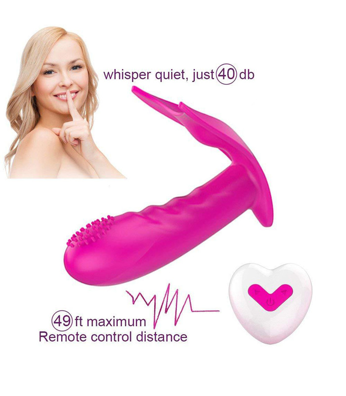 Clit Massage Trigger Points Remote Control Wearable Vibrator 7 Vibration 3 Speed - Rose