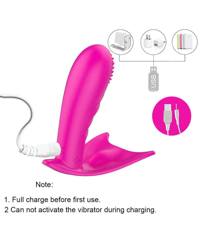 Clit Massage-Triggerpunkte-Fernbedienung Tragbar-Vibrator-Mit 7 Vibrations-3 Speed - Rose