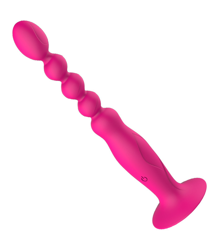DMM Höhepunkt Schraube Vibrating Anal Beads Sex-Spielzeug Wasserdichte Saugnapf Für Frauen - Rose