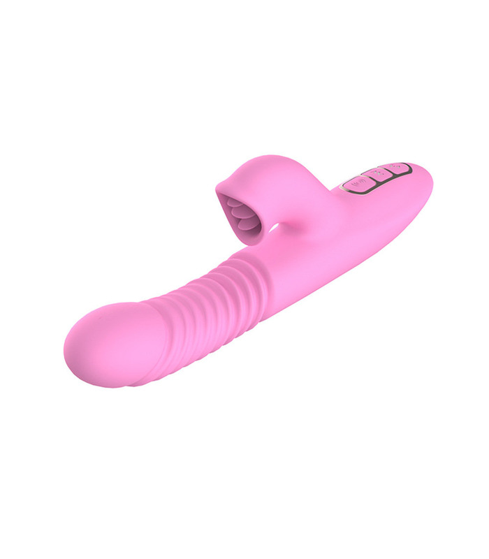 Meselo Automatic Thrusting Clitoral Dildo G-spot Vibrator Tornado Licking Heating Masturbator Massager Sex Toys For Woman