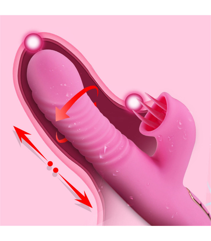 Meselo Automatik-Vortriebs-Klitoris-Dildo-G-spot Vibrator Tornado Lecken Heizung Masturbator-Massagegerät Sex-Spielzeug Für Frau