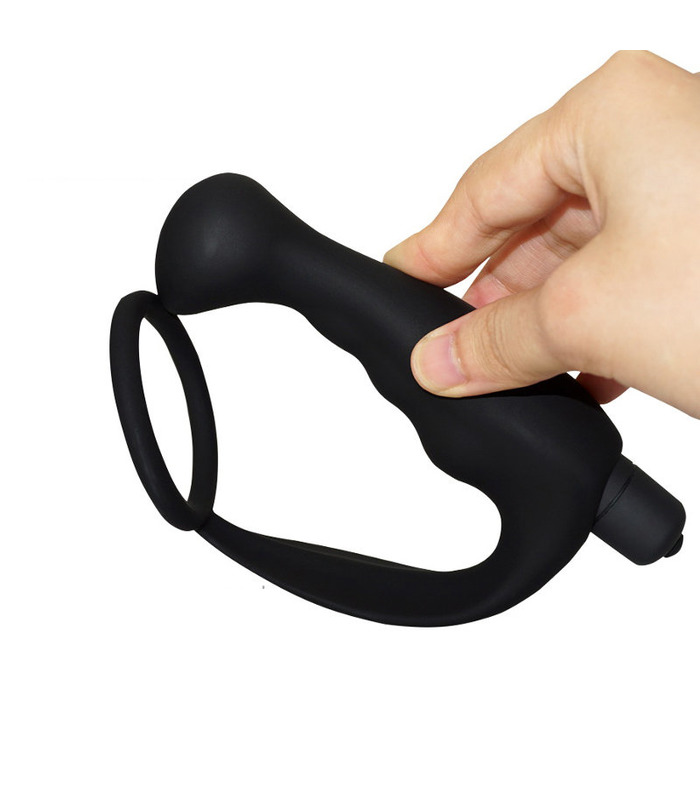 10 Frequency Silicone Male Prostate Massager With Penis Delay Ejaculation Ring Butt Plug Anal Plug Vibrator Sex Toy for Men