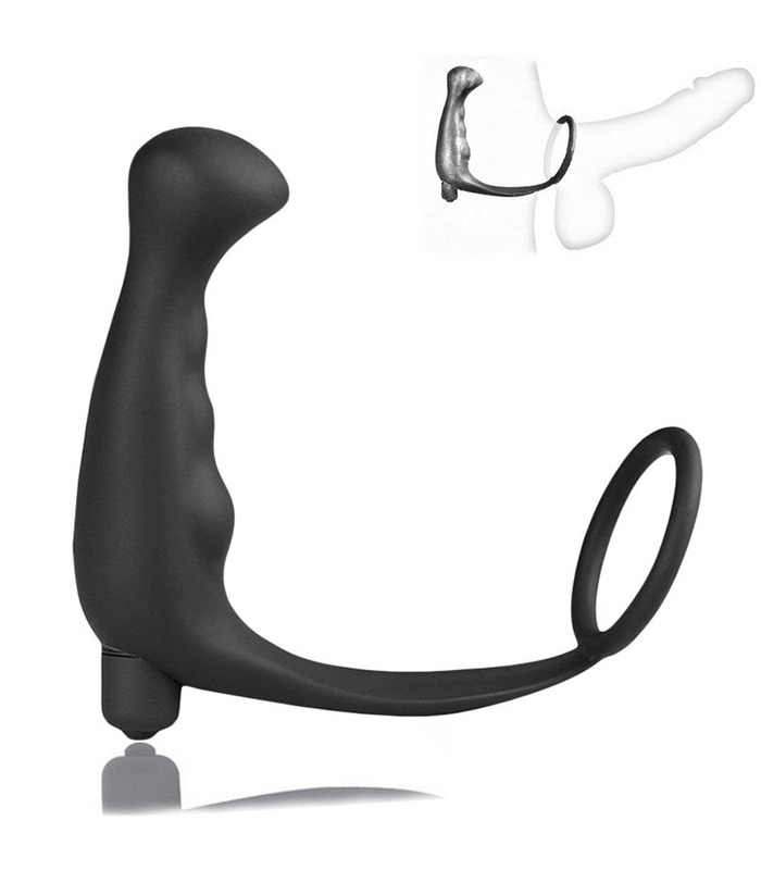 10 Frequenz-Silikon Männliche Prostata-Massagegerät Mit Verzögerung der Ejakulation Penis-Ring Butt-Plug
