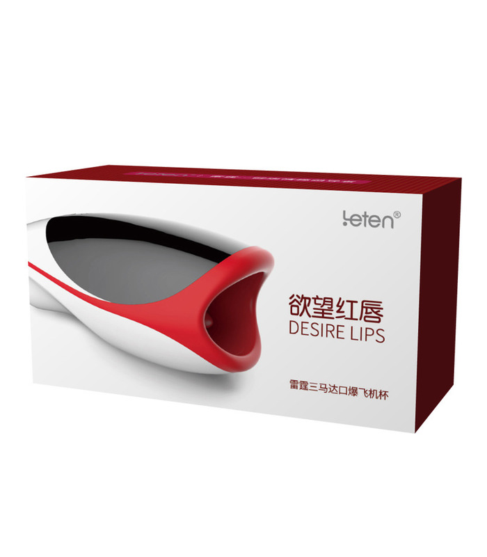 Leten Erotic Desire Lips Oral Sex Masturbators Heating Moaning Rechargeable - Red