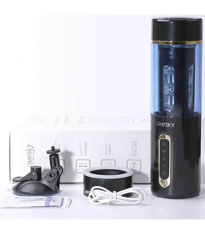 OMYSKY Auto Kolben Männlichen Masturbator Intelligente Heizung Sexuelle Stöhnt