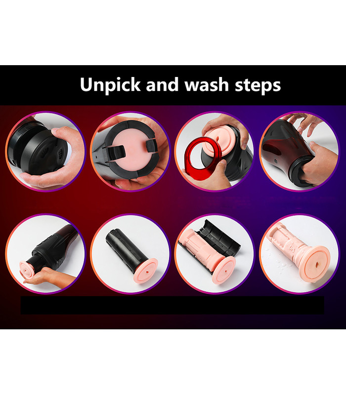 Thanos Automatic Rotation Thrusting Male Masturbator Powerful Piston Sex Toys - Black