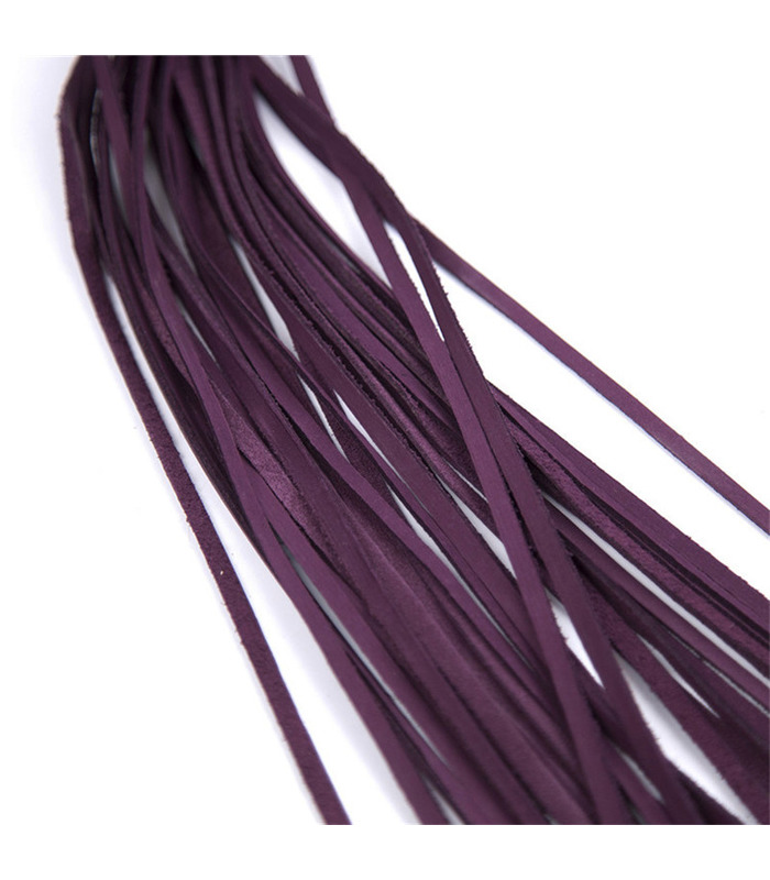 Leder Flogger Glas Behandeln Slave Training Gear BDSM Toy - Schwarz