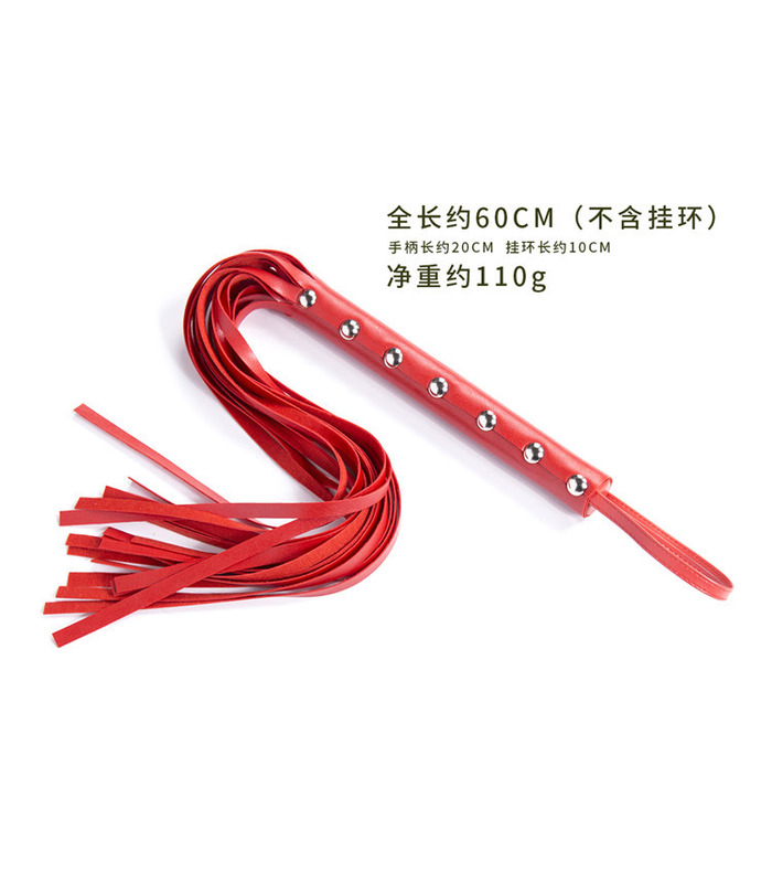 Couples Fetish Spanking Whip PU Leather Flogger - Red