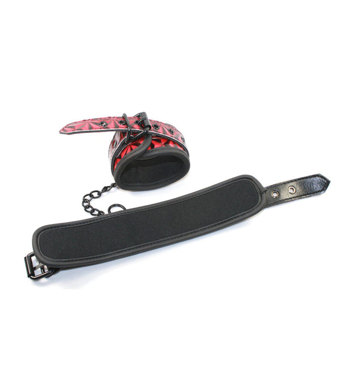 PU Leather Ankles Cuffs Sex Products For Couples - Black