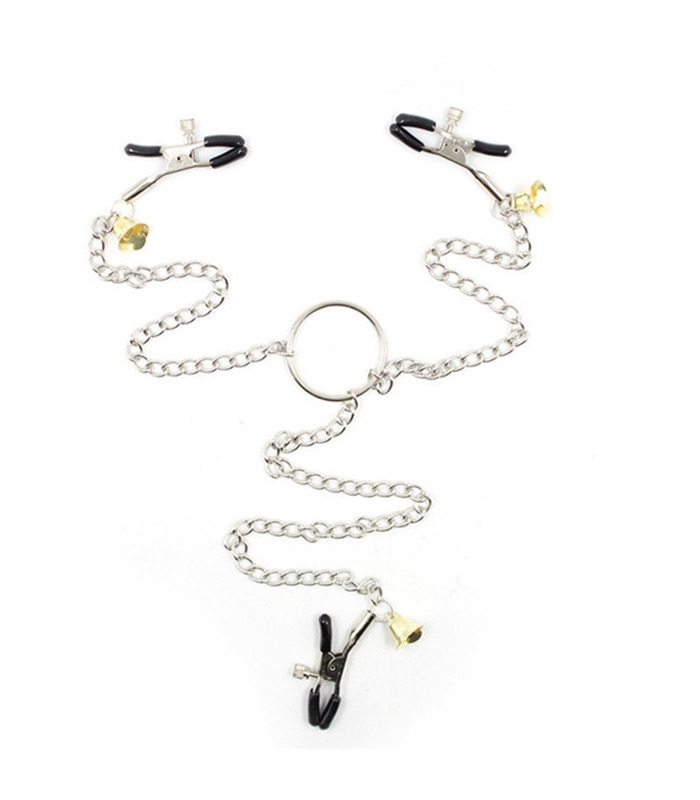 Long Chain Small Bell Clit Clip Nipple Clamps