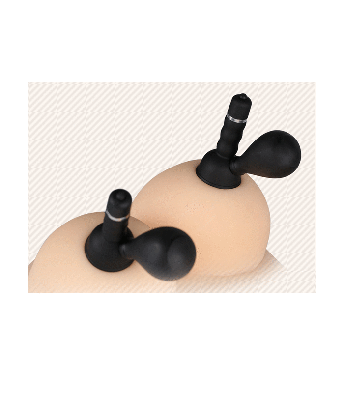 Weiche Tentakel Mini-Cordless Vibrating Nipple Sucker - Black