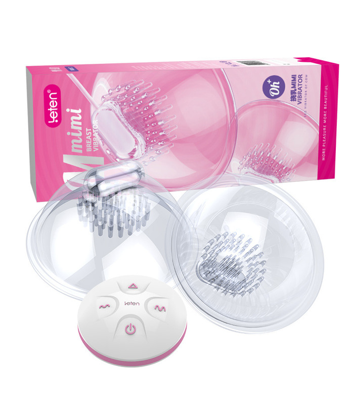Leten Mini Kratzer Nippel-Massagegerät Brust Erweiterung Aufrecht Pussy-Pumpen-Fernbedienung - Weiß
