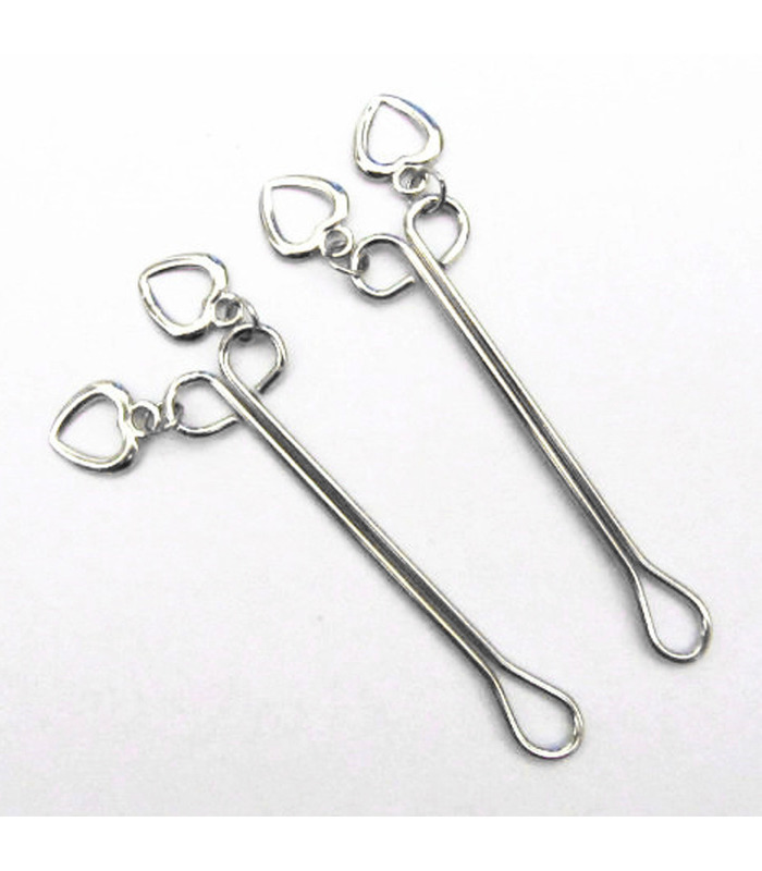 Herz Ring Super Licht-Ein Paar Nippelklemmen - Silber