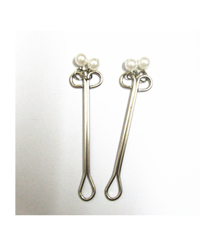 Heart Ring Super Light One Pair Nipple Clamps - Silver