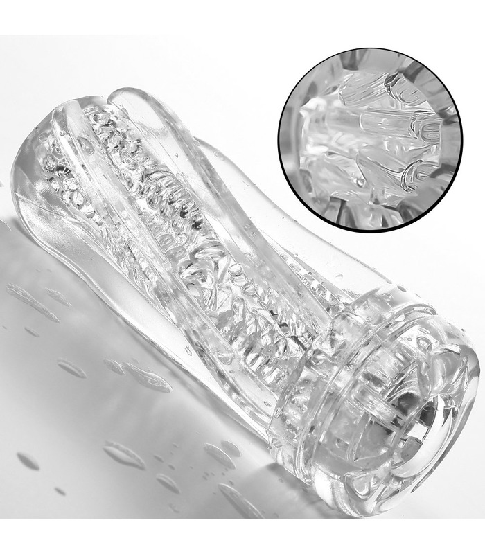 Transparent Clear Advanced Training Male Masturbator Hand Stroker Sex Toys for Men