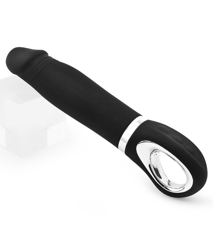 SEXTHROB Eichel-Form-Ring-Pull-G-Spot Vibrator 10 Funktion Silikon Vibrator - Schwarz