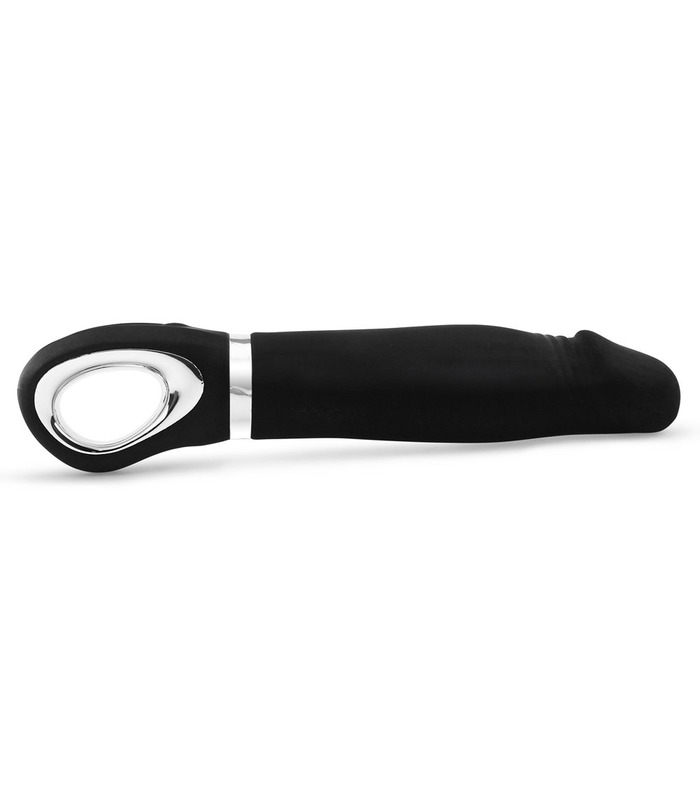 SEXTHROB Eichel-Form-Ring-Pull-G-Spot Vibrator 10 Funktion Silikon Vibrator - Schwarz