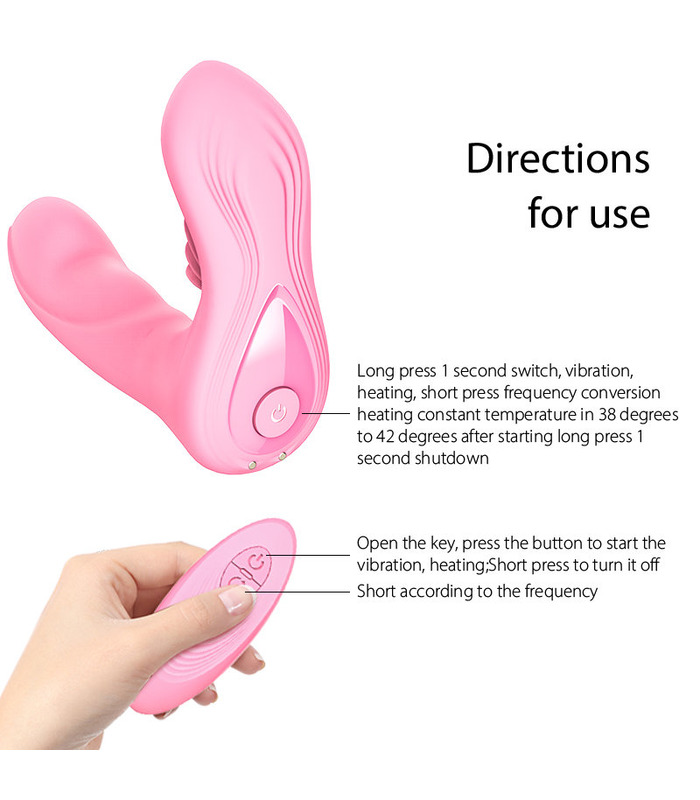Tragbare Vagina und Ihre Klitoris zu Lecken Wiederaufladbare Wireless Remote Control Vibrator von Dibe - Pink
