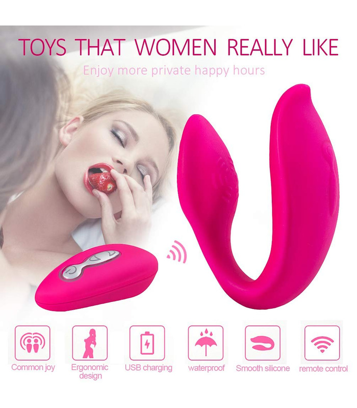 G Spot Love Egg Rechargeable Couples Vibrator Remote Control Wearable Sex Toys - Rose