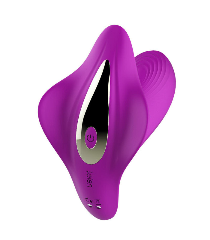 Leten Mini Manta Ray Wireless Remote Control, Wiederaufladbare Klitoris und G-Punkt-Vibrator - Lila