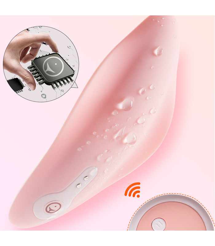 Wireless Remote Control, Wiederaufladbare Klitoris-Stimulator Frauen Unsichtbar Tragbar-Vibrator - Rosa