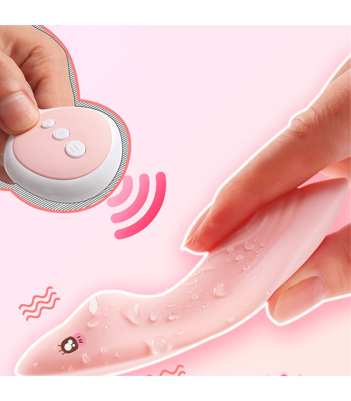 Wireless Remote Control, Wiederaufladbare Klitoris-Stimulator Frauen Unsichtbar Tragbar-Vibrator - Rosa