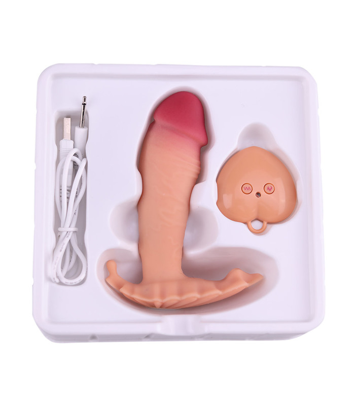 Realistische Penis Tragbar Dildo Fernbedienung Vibrator Mehrere Muster - Nude