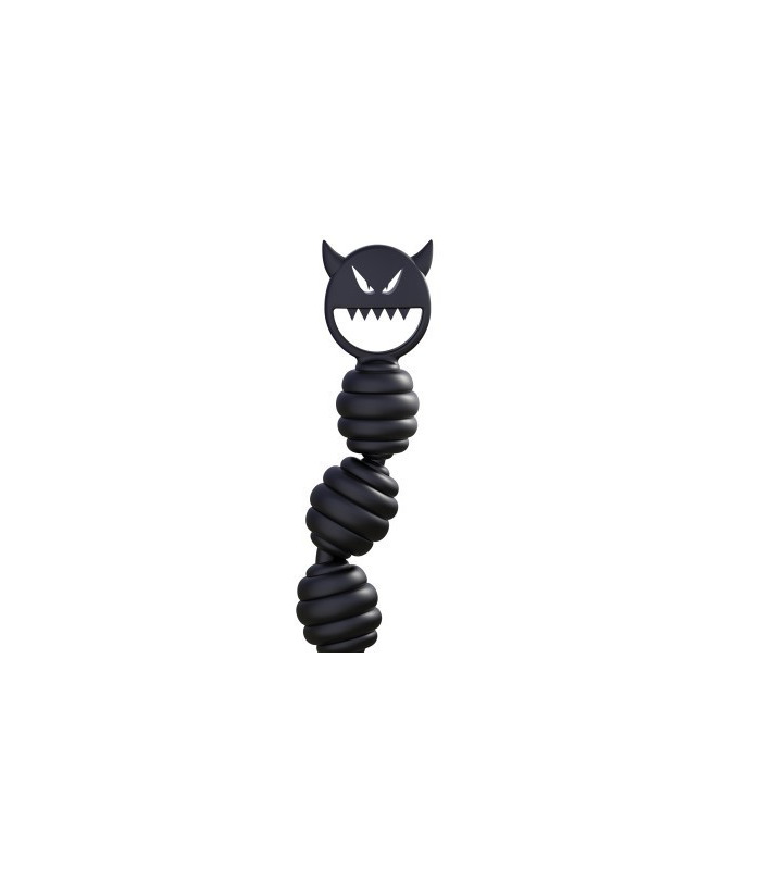Leten Devil Black Fun Interlink Anal Beads - Black