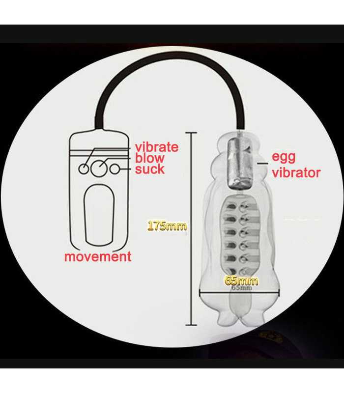 Strong Suction Blow Job Vibrating Masturbators Elastic Transparent Masturbation