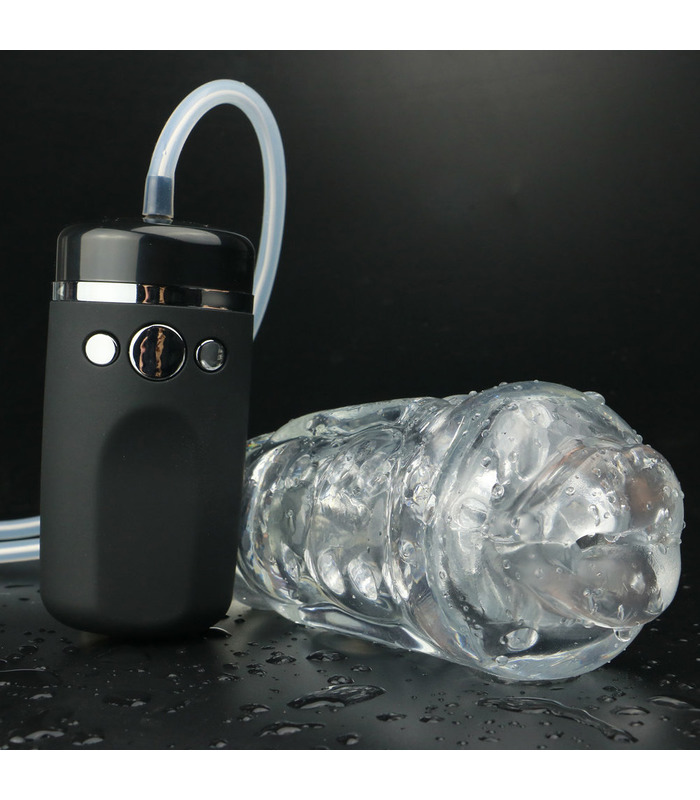Strong Suction Blow Job Vibrating Masturbators Elastic Transparent Masturbation