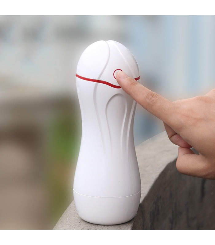 ElfGame Rechargeable Male Masturbator Intelligent Sexual Moans Earphone AVailable Waterproof - White