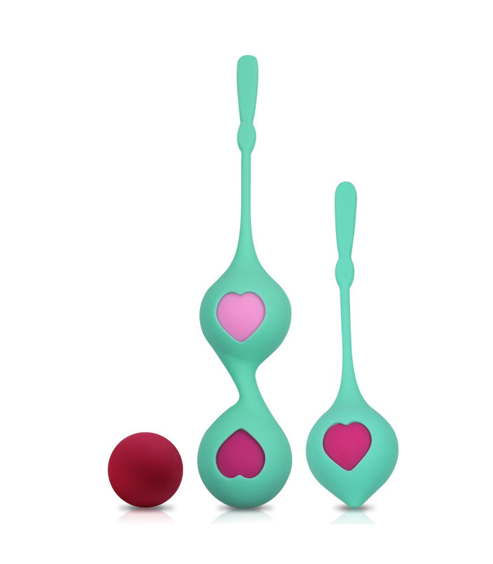 Silikon Kegel Balls-Training-Set 3 Stück Schrittweise Stärkung der PC-Muskel - Grün
