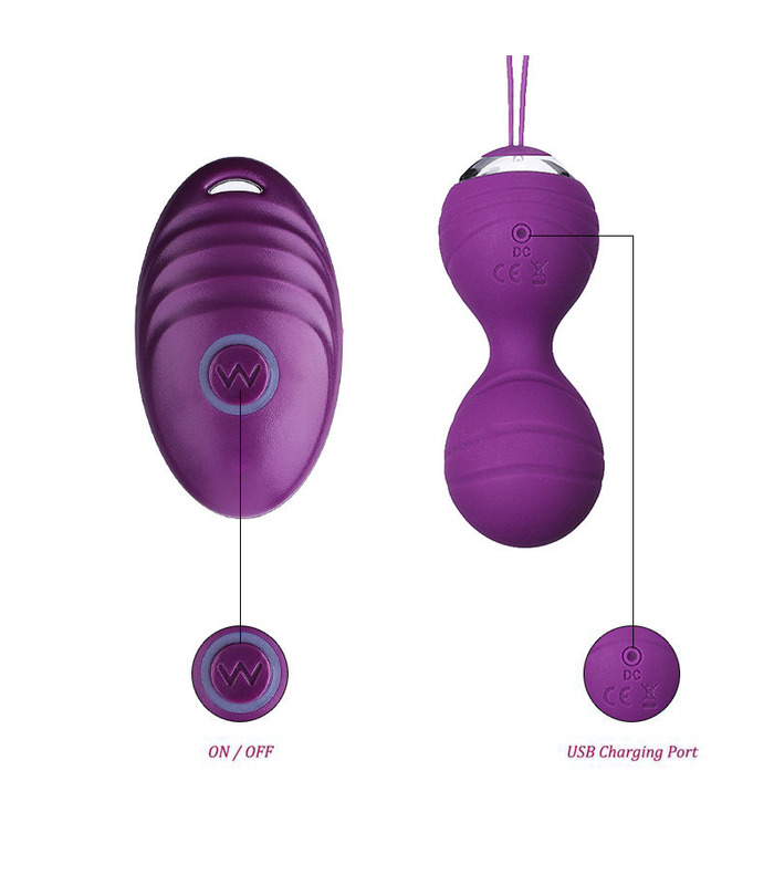 Fovel Remote Control Vibrators Kegel Balls Kit Vibrating Massager Rechargeable 3pcs