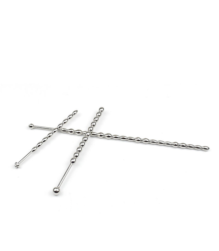 6mm Dia Double Ended Stainless Steel Urethral Dilator Urethral Stimulator Probe Adult Sex Toys