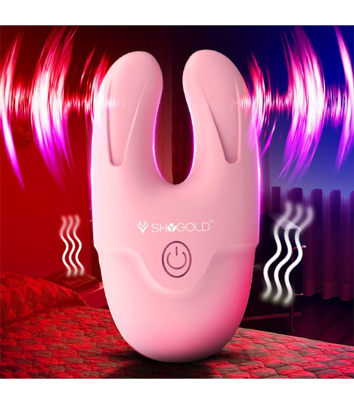 YEAIN Kaninchen Ohr Vibrierende Mini-Nippel-Klemmen Flirten Sex-Spielzeug Für Frauen - Pink