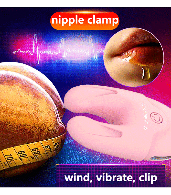 YEAIN Rabbit Ear Vibrating Mini Nipple Clamps Flirting Sex Toys For Women - Pink