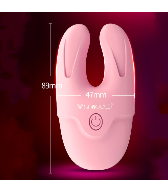 YEAIN Kaninchen Ohr Vibrierende Mini-Nippel-Klemmen Flirten Sex-Spielzeug Für Frauen - Pink