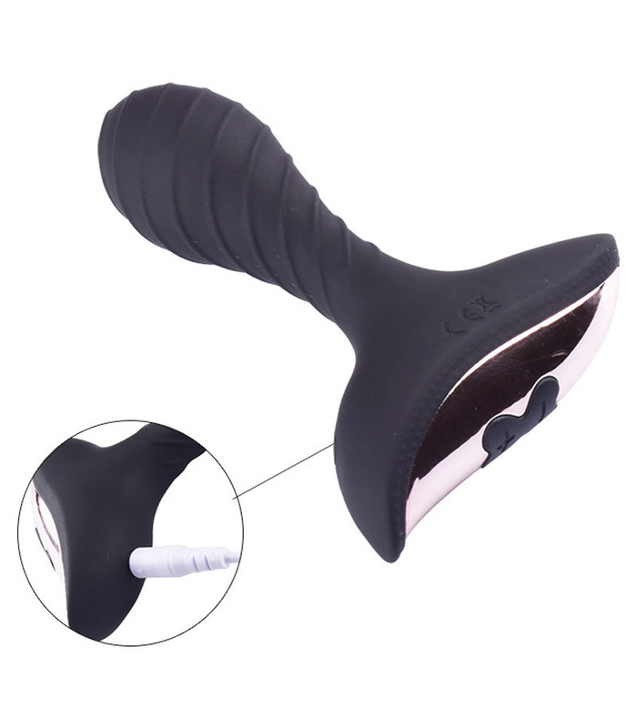 Lovehoney Aufladbarer 10 Funktion Silikon-Prostata-Massager - Schwarz
