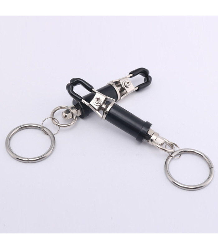 Silber Metall-Ring Nippel Klemme Erwachsenen Brustwarze BDSM Spielen Sex-Spielzeug - Schwarz