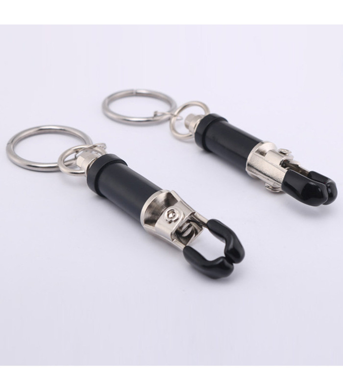 Silber Metall-Ring Nippel Klemme Erwachsenen Brustwarze BDSM Spielen Sex-Spielzeug - Schwarz