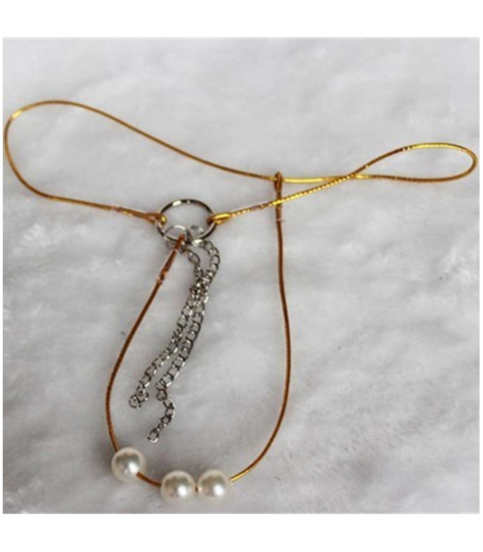 Faux Pearl Klitoris Massage-Super-Elastik-Sexy Frauen Höschen