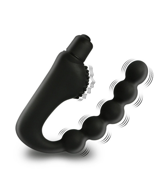 SEXTHROB Anal Beads Gourd Prostate Massager - Black