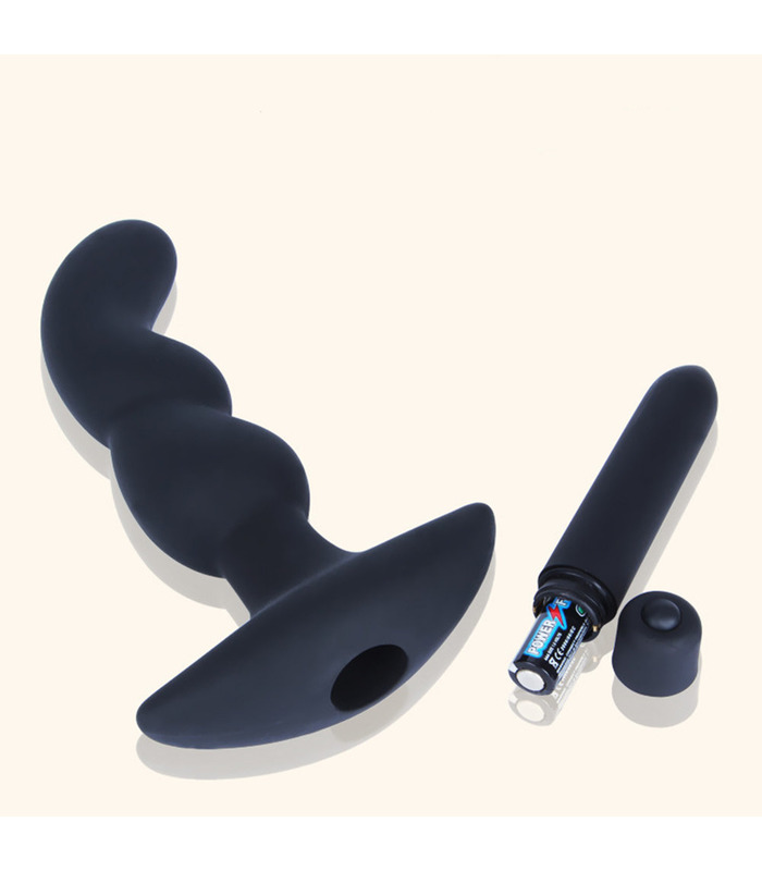 Wearable Anal Stimulator Vibrating Mini Massager Plug - Black