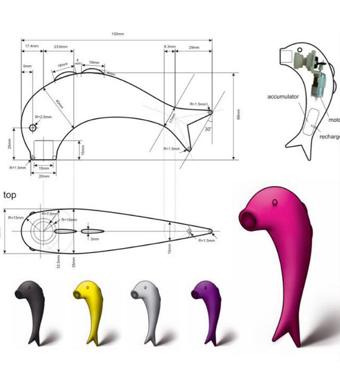 Dolphin Clitoral Vibrator Multiple Clit Sucking Function Stimulator