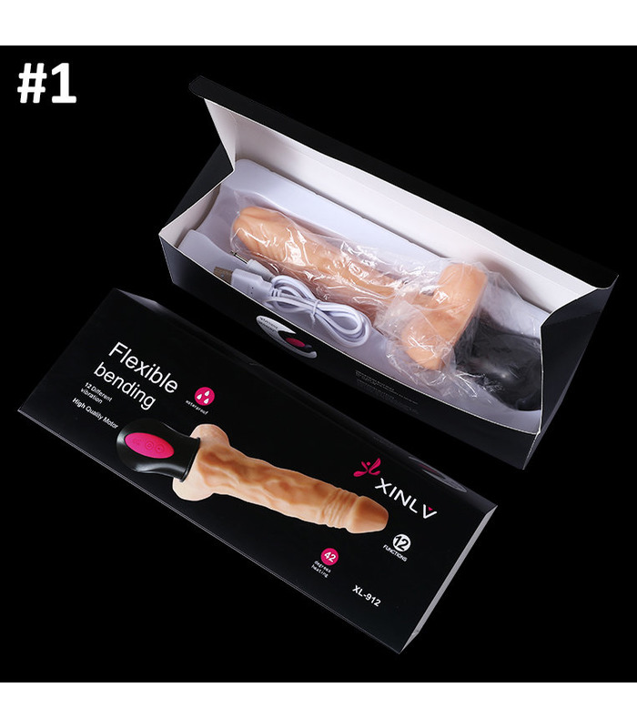 Wiederaufladbare Stoßend Dildo Smart Erwärmung Realistische Vibrator 3 Typ 12-Funktion, Sex-Spielzeug