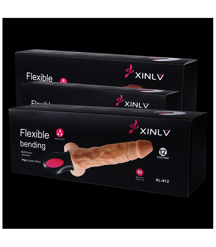 Wiederaufladbare Stoßend Dildo Smart Erwärmung Realistische Vibrator 3 Typ 12-Funktion, Sex-Spielzeug