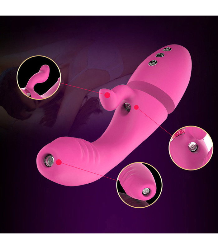 Dildos Head Clit Sucking Vibrators Stimulators Female Masturbation Pleasure - Red