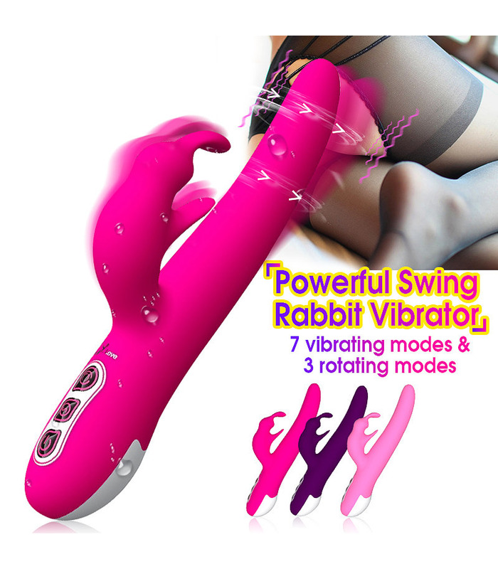 Y Love Automatic Rotation Rabbit Clamps G-spot Vibrators Clit 7 Speeds Rechargeable