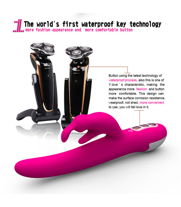 Y Love Automatic Rotation Rabbit Clamps G-spot Vibrators Clit 7 Speeds Rechargeable